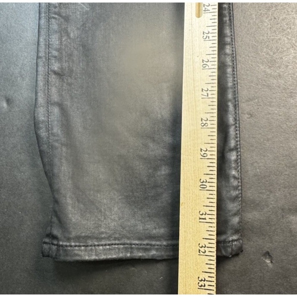 AG Adriano Goldschmied Mari Black Coated‎ Jeans Women 30 Japanese Fabric US Made - Picture 7 of 11